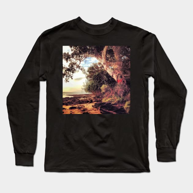 Quandamooka Country - North Stradbroke Island Australia Long Sleeve T-Shirt by wanungara